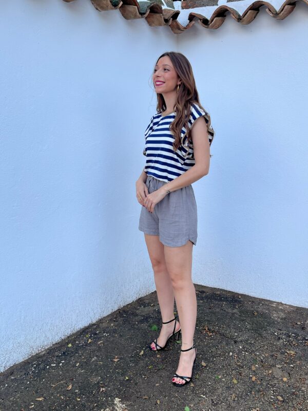 Short Lino Taupe - Imagen 5