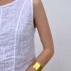 Top Tirantes Lino Blanco - Imagen 2