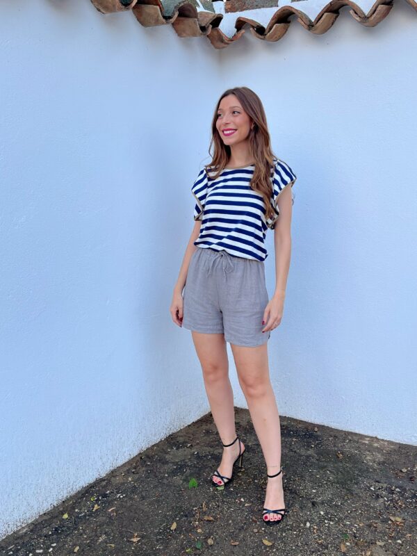 Short Lino Taupe - Imagen 6