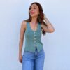 Top/Chaleco Glitter Aguamarina - Imagen 6