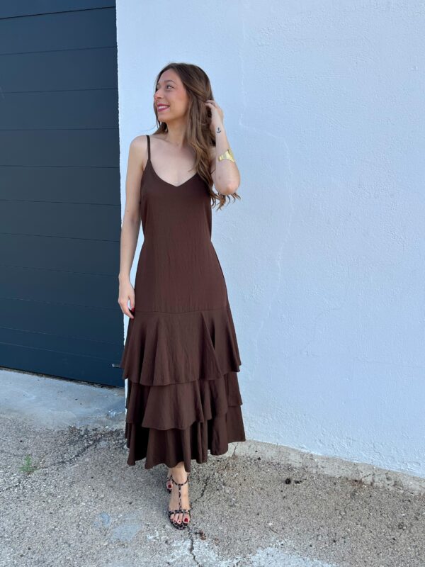 Vestido Poebe Marrón Chocolate - Imagen 3