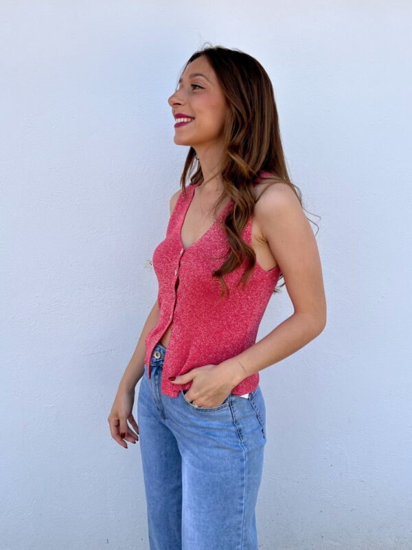 Top/Chaleco Coral Glitter - Imagen 5