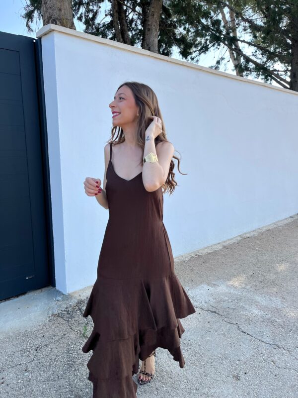 Vestido Poebe Marrón Chocolate - Imagen 7