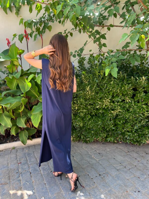 Vestido Hombreras Azul Marino - Imagen 3