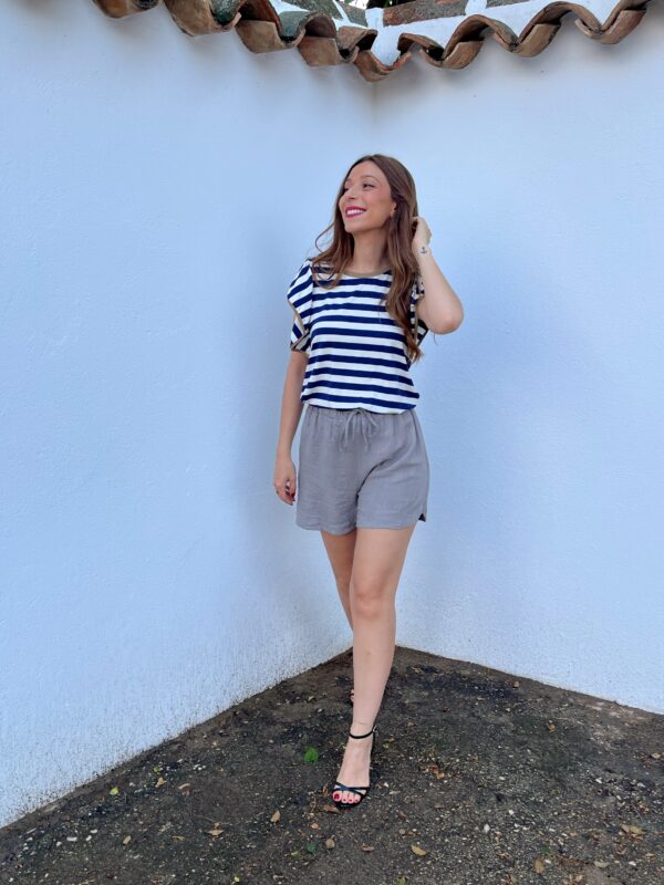 Short Lino Taupe - Imagen 2