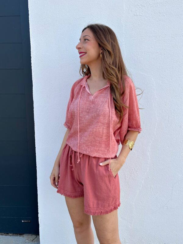 Blusa Fluida Teja