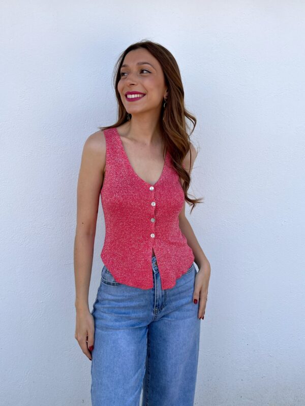 Top/Chaleco Coral Glitter - Imagen 6