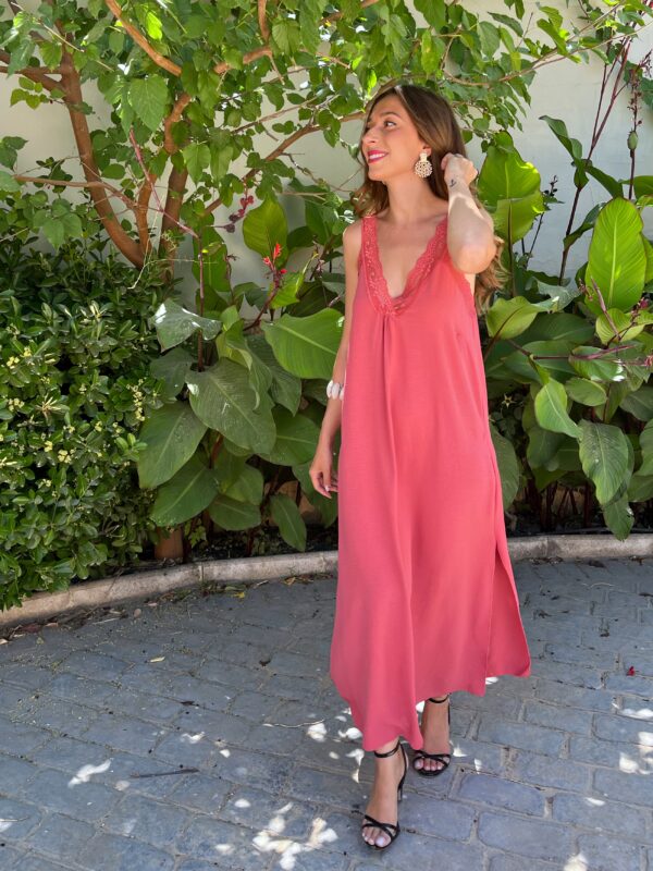 Vestido Encaje Rosa