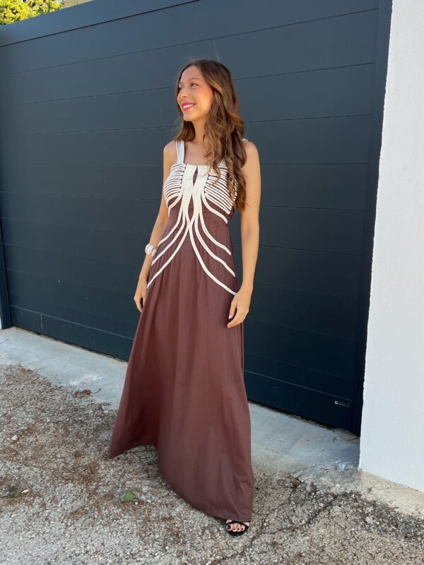 Vestido Cuerdas Chocolate - Imagen 4
