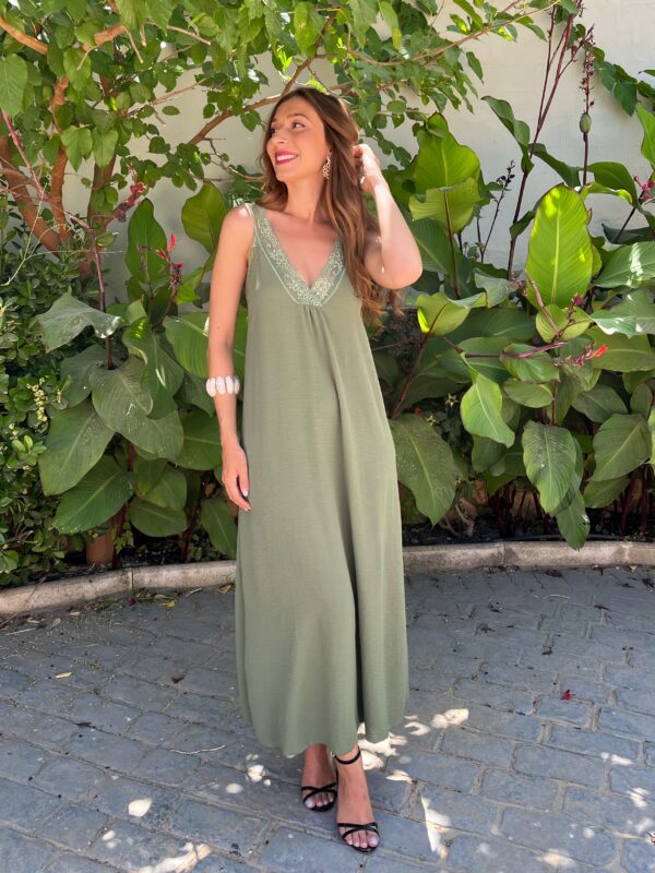 Vestido Encaje Verde - Imagen 5