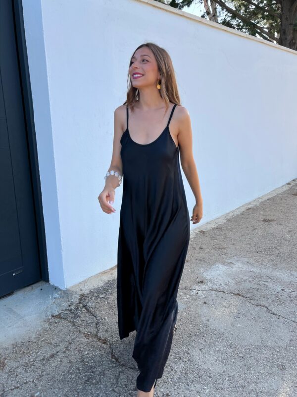 Vestido Satén Negro - Imagen 6