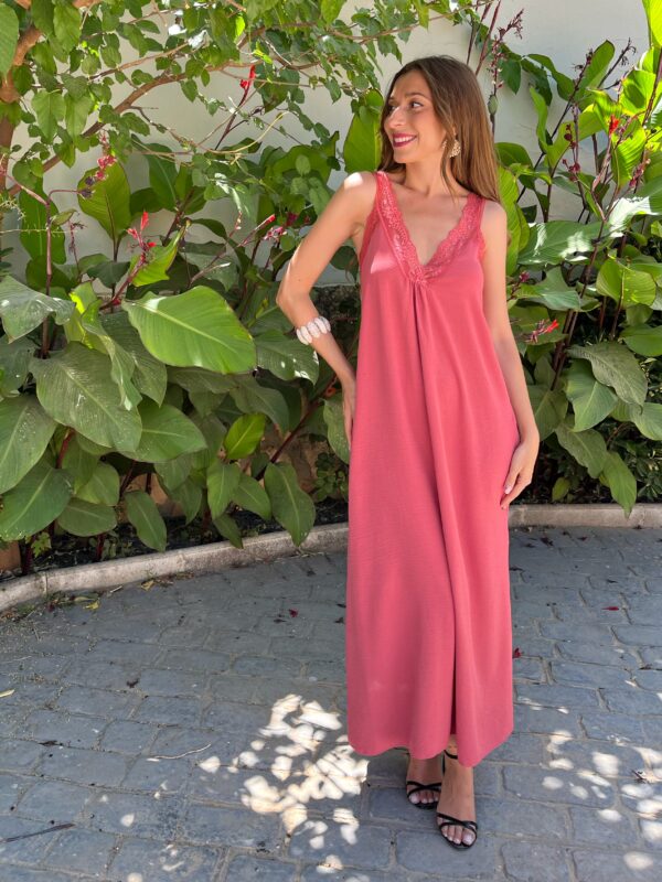 Vestido Encaje Rosa - Imagen 3