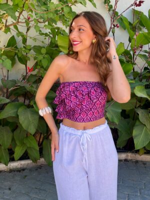 Top Volantes Morado - Talla única