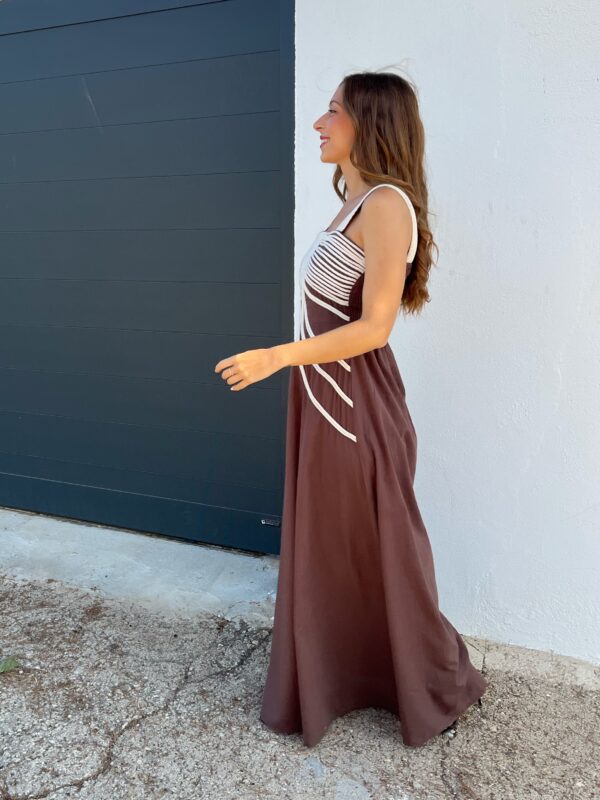 Vestido Cuerdas Chocolate - Imagen 5