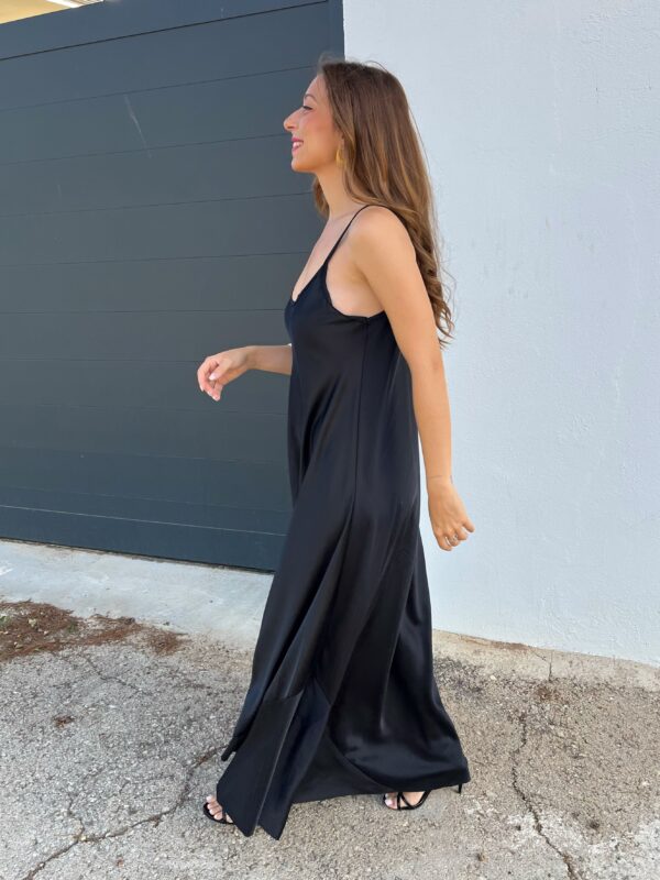 Vestido Satén Negro - Imagen 5