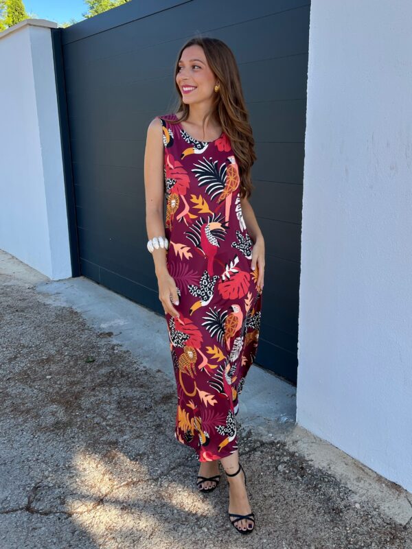 Vestido Tucán Vino - Imagen 4