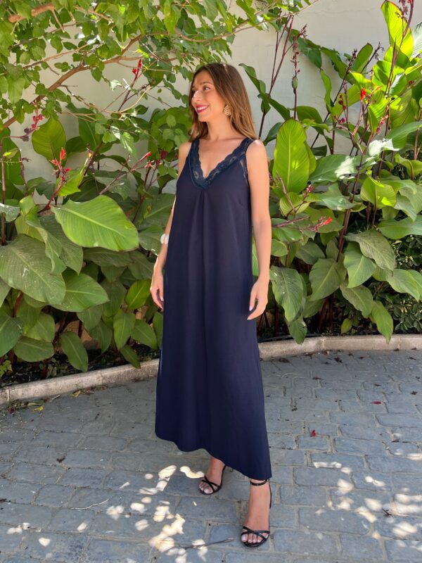 Vestido Encaje Azul Marino - Imagen 7