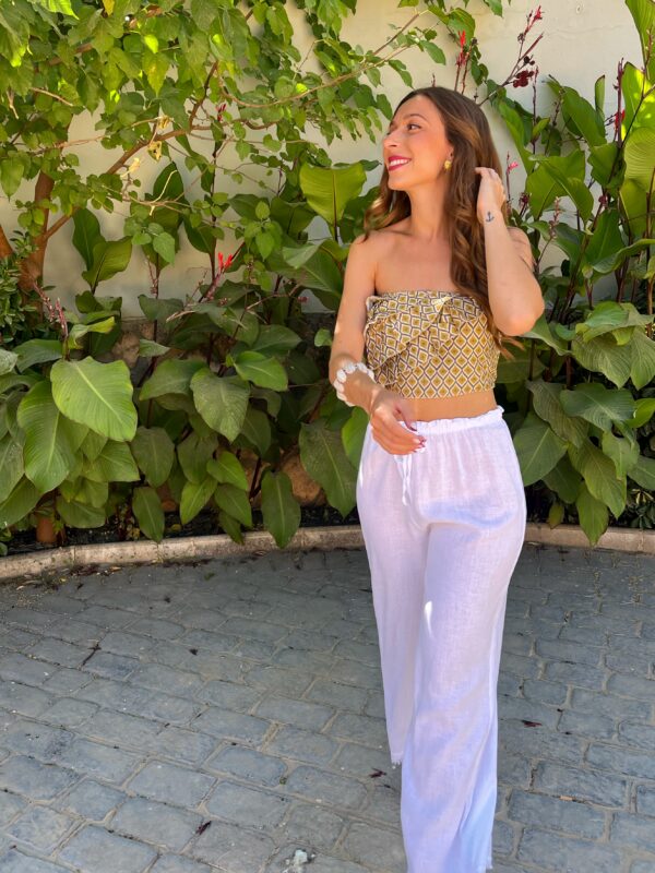 Pantalón Lino Blanco - Imagen 6