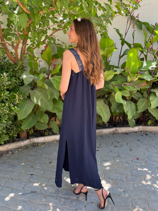 Vestido Encaje Azul Marino - Imagen 4