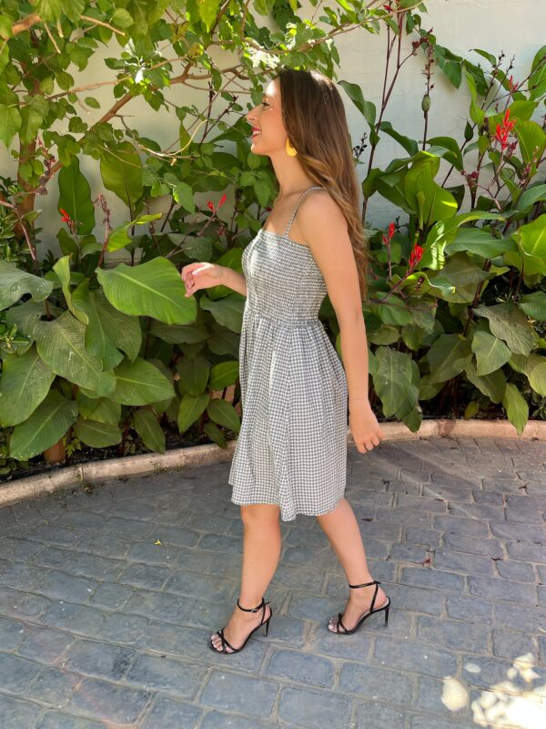 Vestido Panal Vichy Verde - Imagen 5