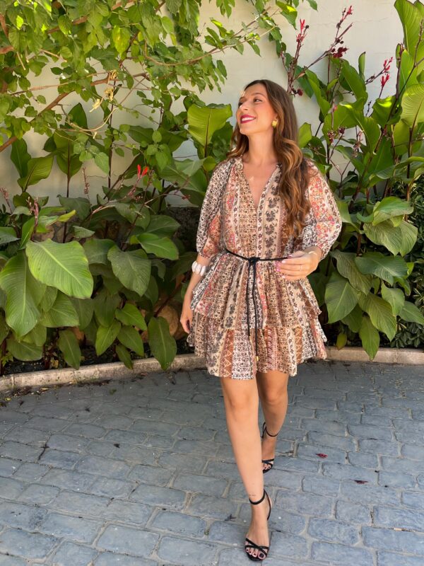 Vestido Cristina Beige - Imagen 6