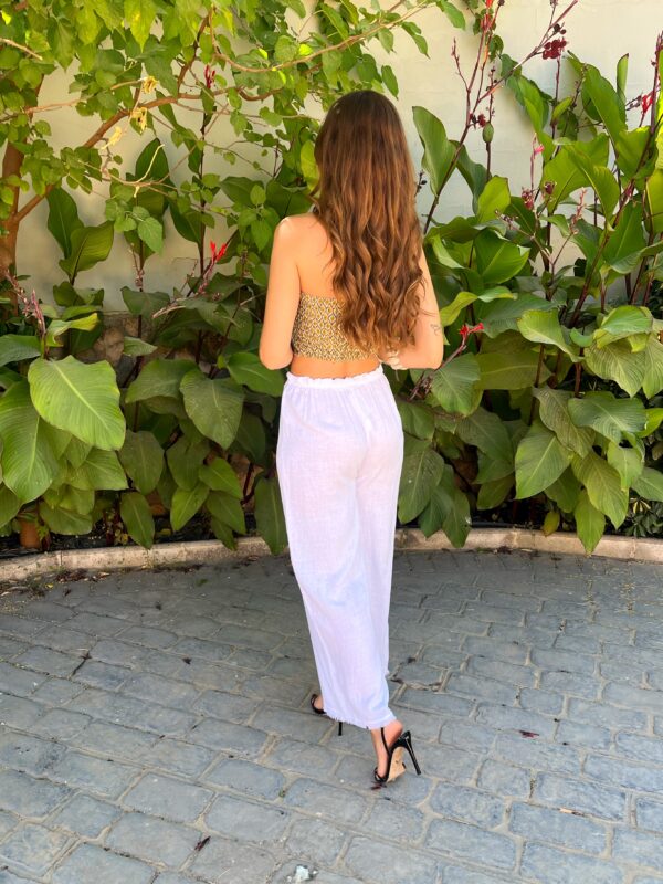 Pantalón Lino Blanco - Imagen 5