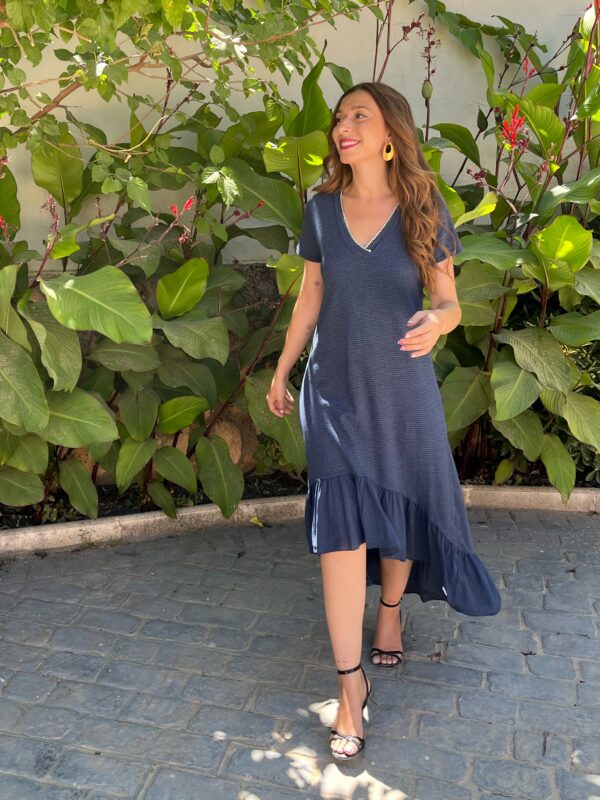 Vestido Punto Azul Marino - Imagen 5