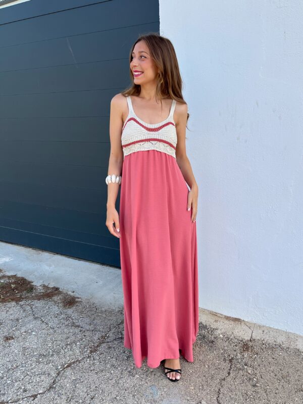 Vestido Alhambra Rosa Croché
