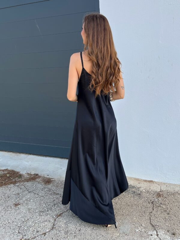 Vestido Satén Negro - Imagen 3