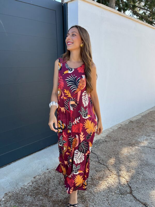 Vestido Tucán Vino - Imagen 3