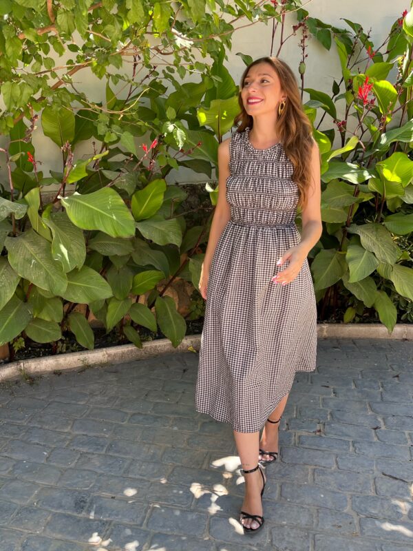 Vestido Adriana Vichy Choco - Imagen 4