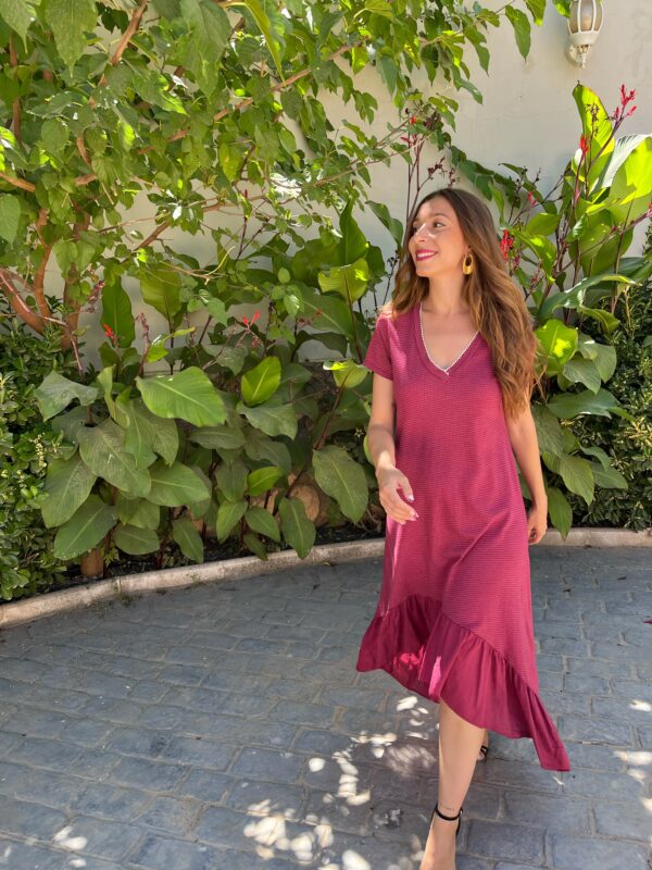 Vestido Punto Burdeos - Imagen 3