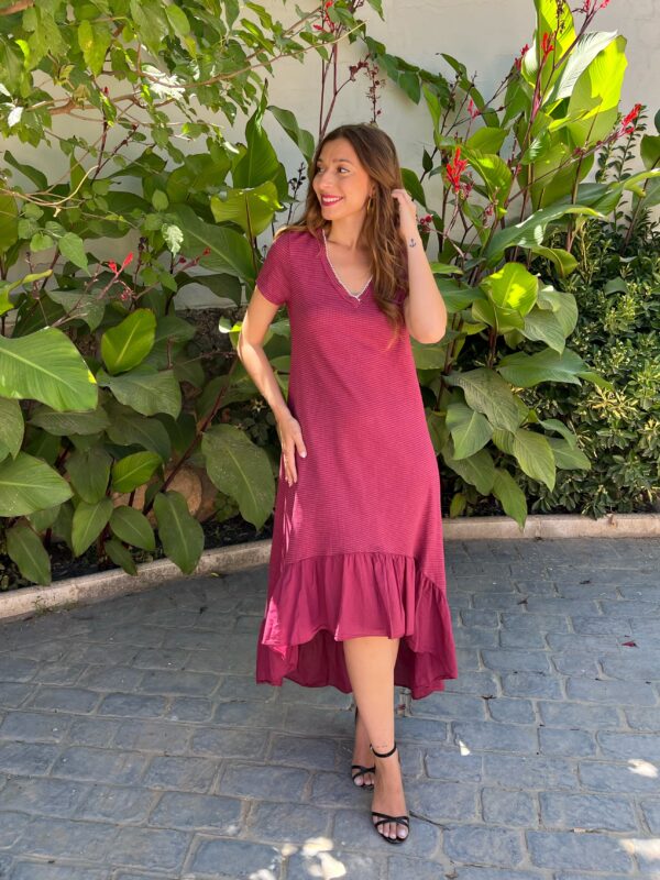 Vestido Punto Burdeos - Imagen 7