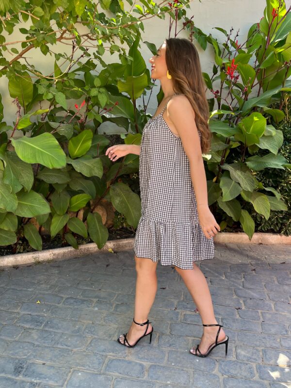 Vestido Fluido Vichy Verde - Imagen 6