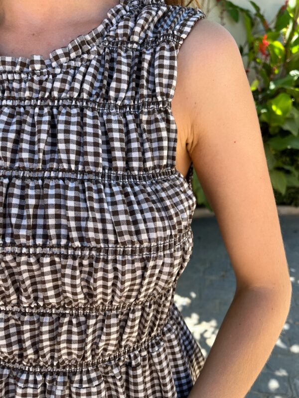 Vestido Adriana Vichy Choco - Imagen 2