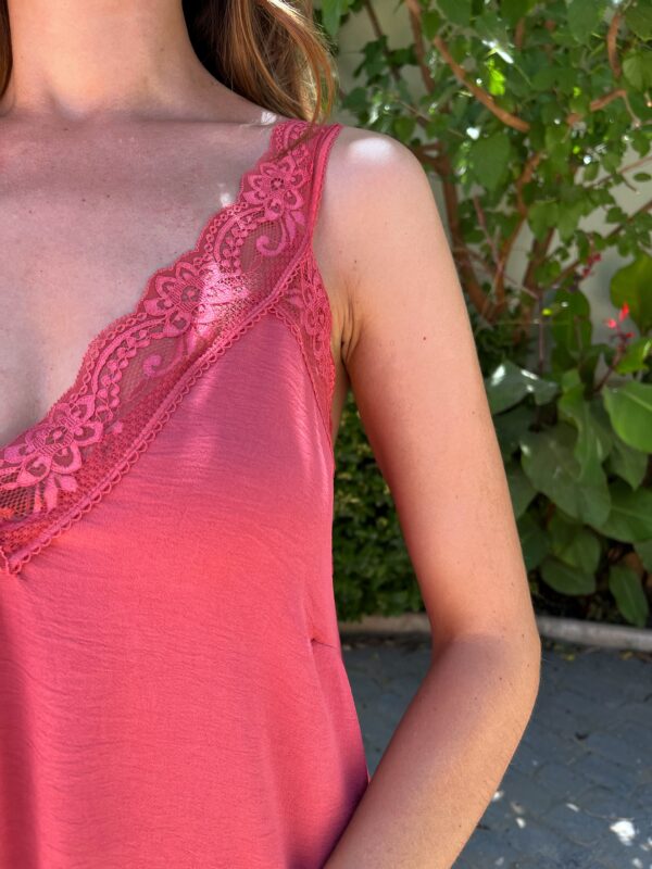 Vestido Encaje Rosa - Imagen 2