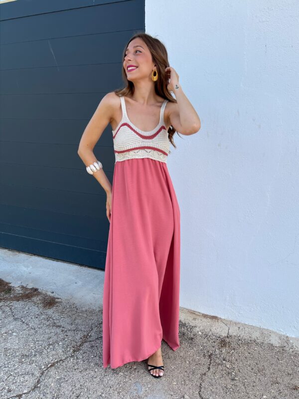 Vestido Alhambra Rosa Croché - Imagen 6