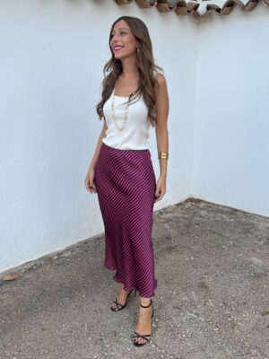 Falda Rayas Rosa