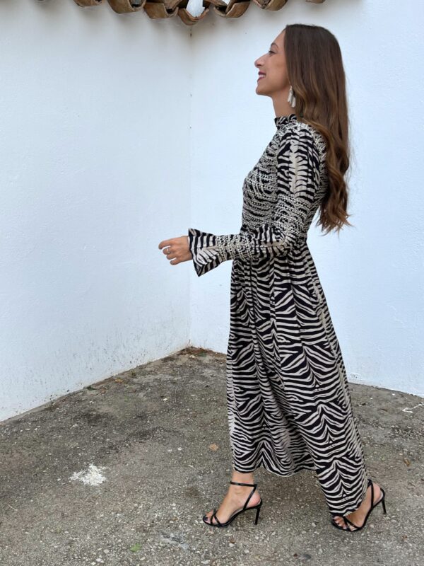 Vestido Cebra Panal Negro - Imagen 5