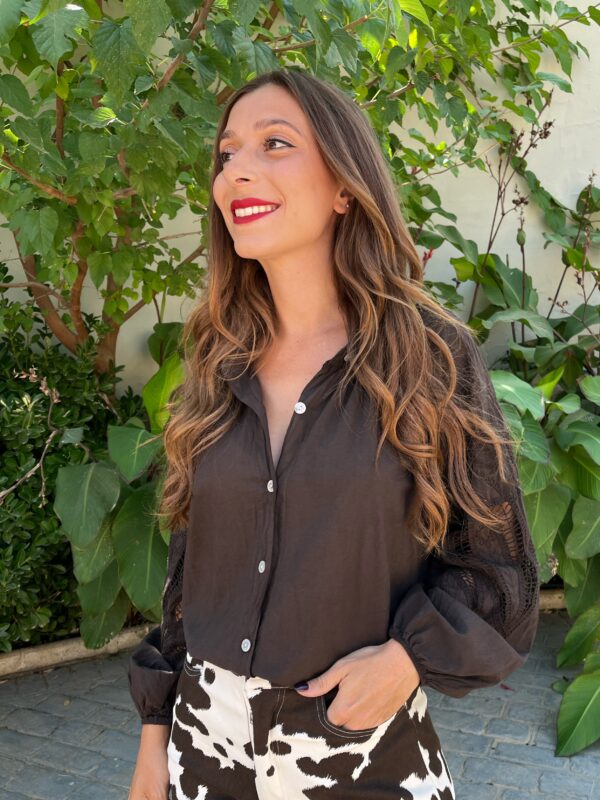 Camisa Choco Encaje - Imagen 3