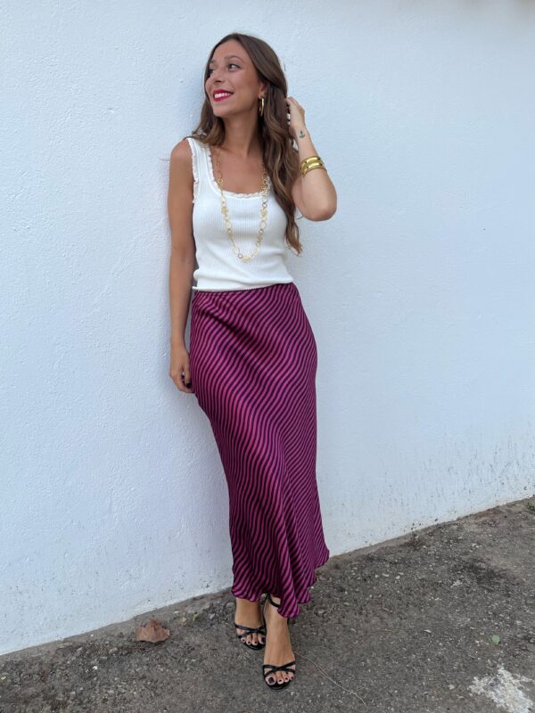 Falda Rayas Rosa - Imagen 4
