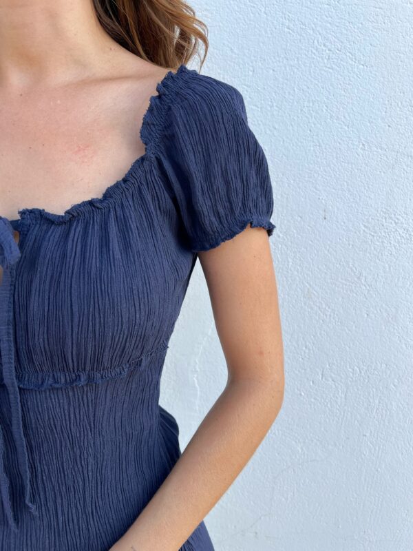Vestido Valeria Azul Marino - Imagen 2