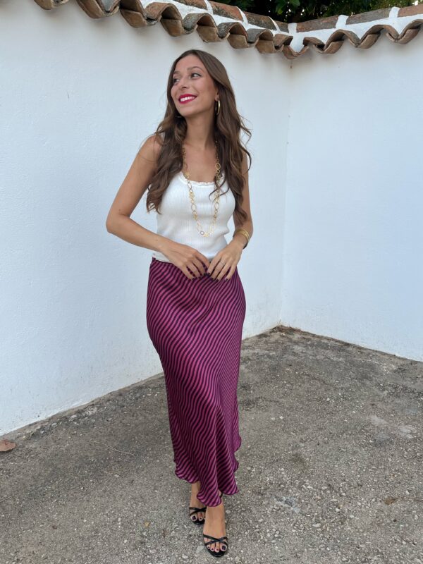 Falda Rayas Rosa - Imagen 5