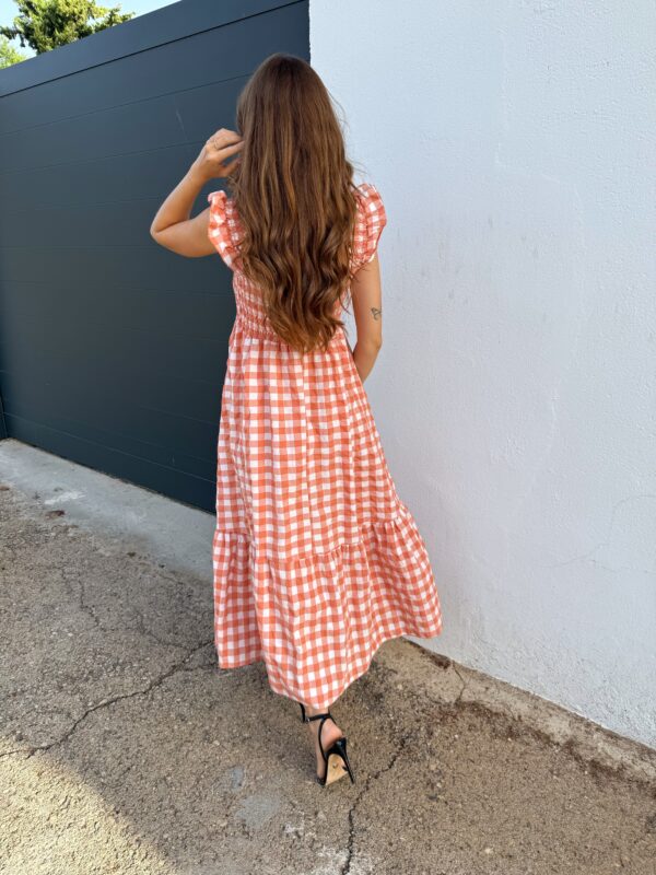 Vestido Vichy Melocotón - Imagen 3