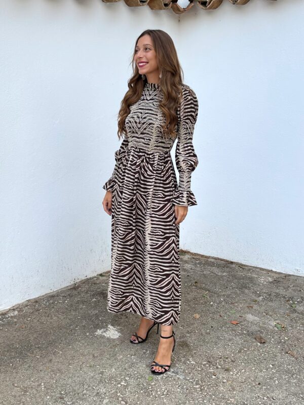 Vestido Cebra Panal Choco - Imagen 6