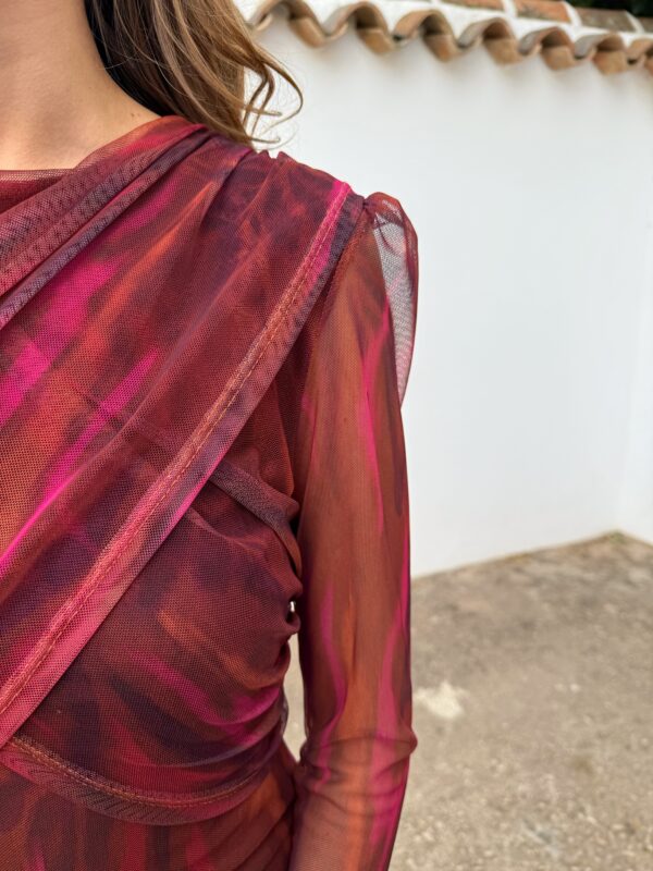 Vestido Amaranto Burdeos - Imagen 2