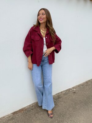 Chaqueta Tejana Burdeos