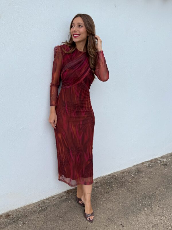 Vestido Amaranto Burdeos - Imagen 3
