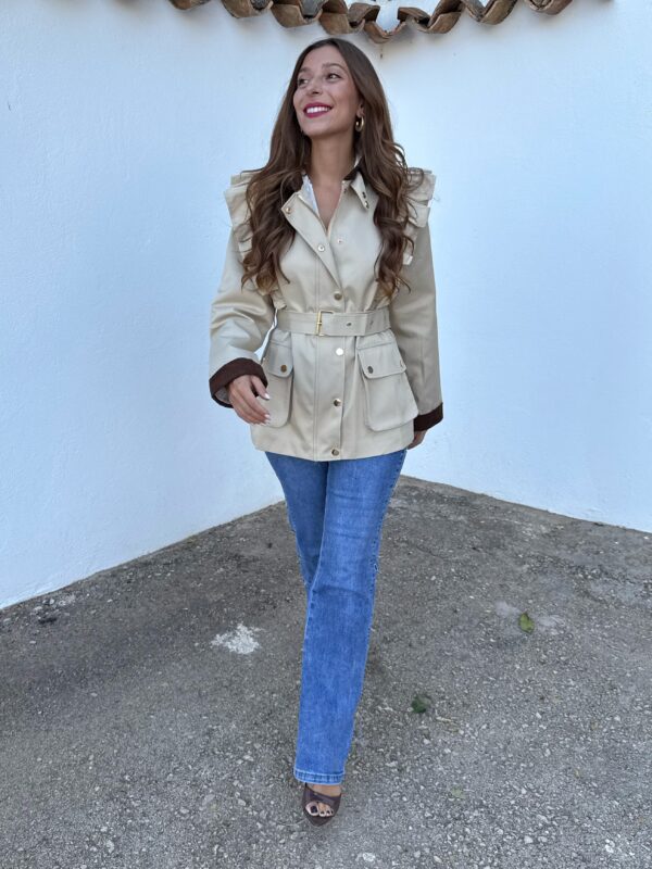 Chaqueta Volantes Beige - Imagen 5