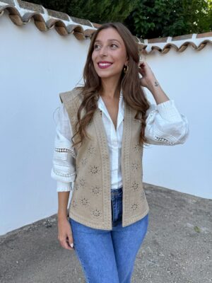 Chaleco Serraje Camel